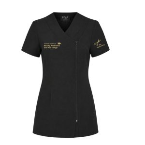 Hairdressing Women's Black Miami Zip Tunic